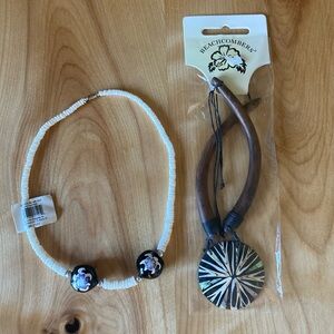 Vacation Beach Shell Necklace Duo